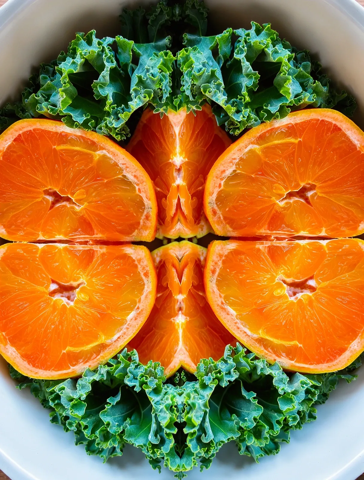 Vibrant citrus and leafy greens represent the raw architecture of nutrition